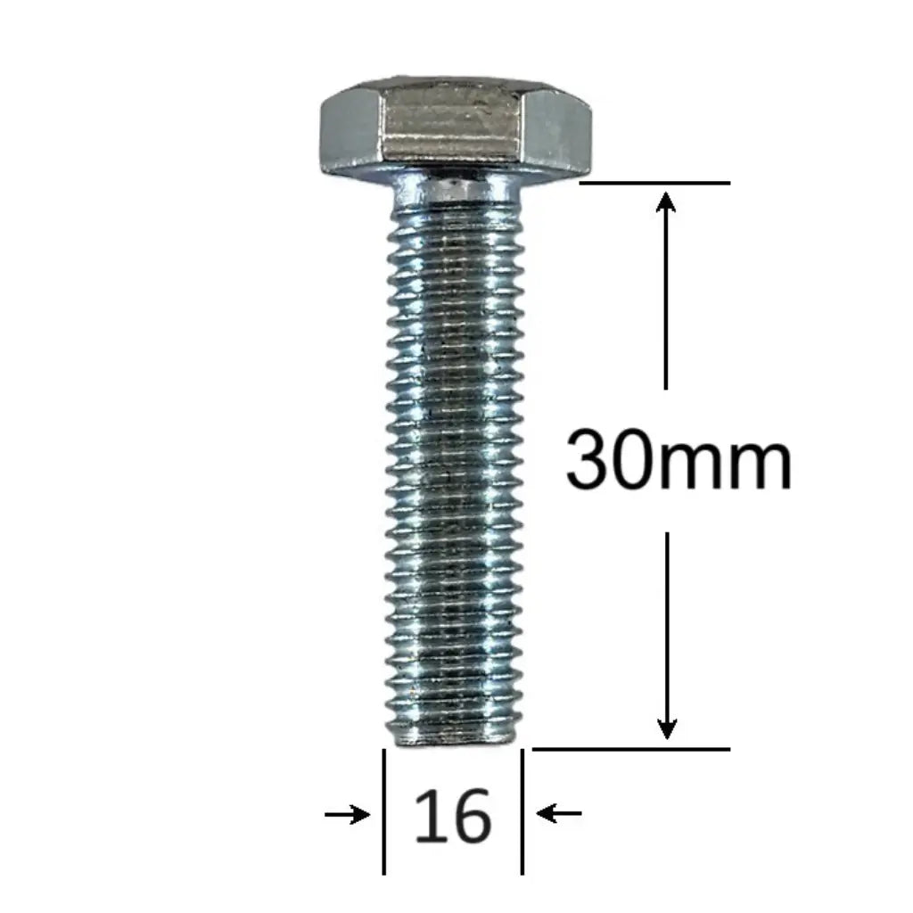 Surub Filet Metric M16x30mm Cap Hexagonal DIN 933 Gr.8.8 – 25buc/cutie