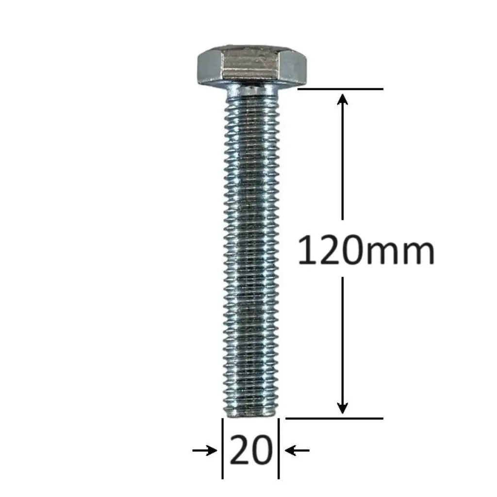 Surub Filet Metric M20x120mm Cap Hexagonal DIN 933 Gr.8.8 – 25buc/cutie