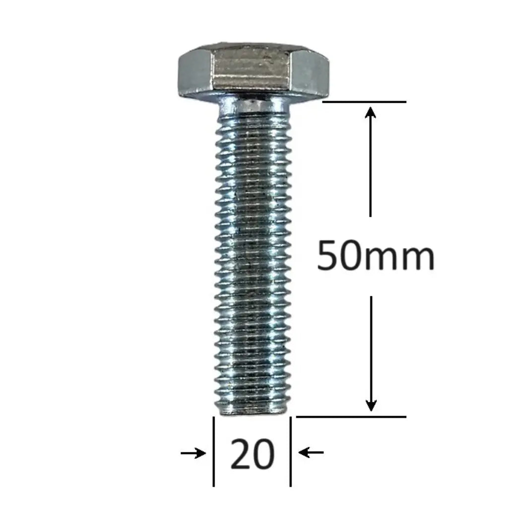 Surub Filet Metric M20x50mm Cap Hexagonal DIN 933 Gr.8.8 – 25buc/cutie