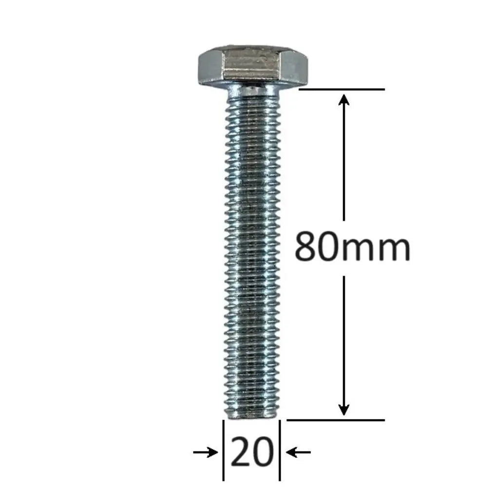 Surub Filet Metric M20x80mm Cap Hexagonal DIN 933 Gr.8.8 – 25buc/cutie