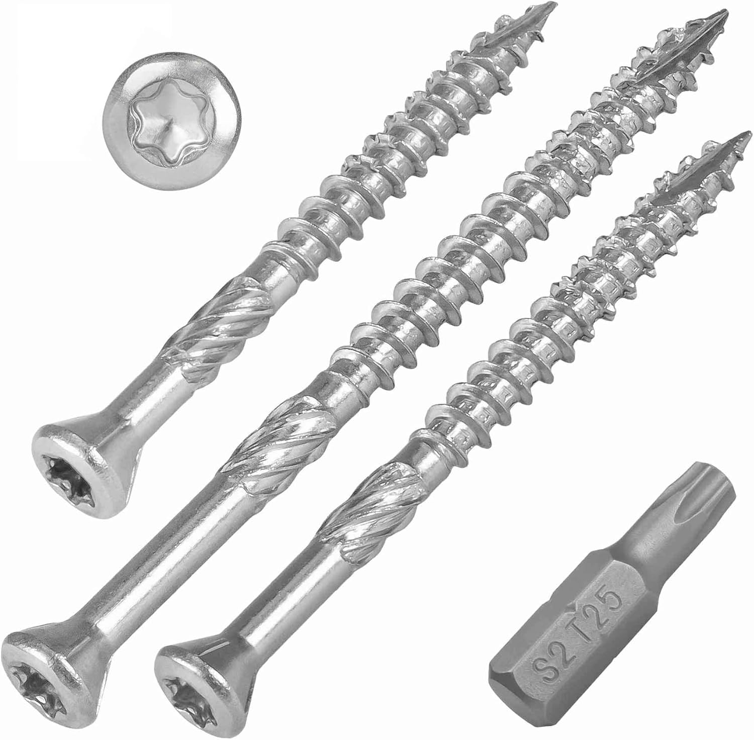 Surub Dulgherie Cap Inecat,zincate, bit inclus Tx20 4x60mm – 500buc/cutie