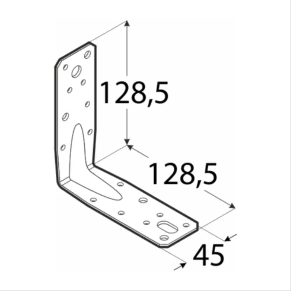Coltar Lemn Ranforsat 128.5×128.5x45x2.5 KP9