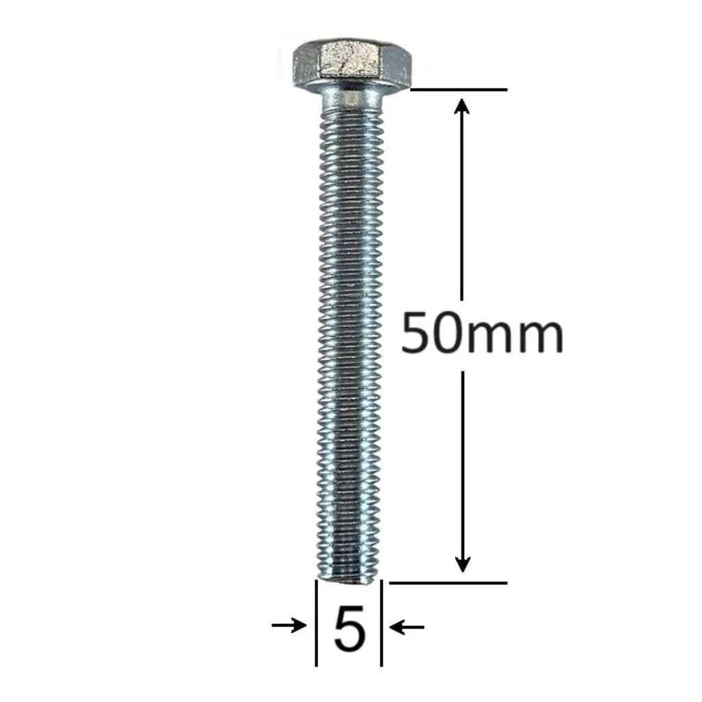 Surub Filet Metric M5x50mm Cap Hexagonal DIN 933 Gr.8.8 – 100buc/cutie