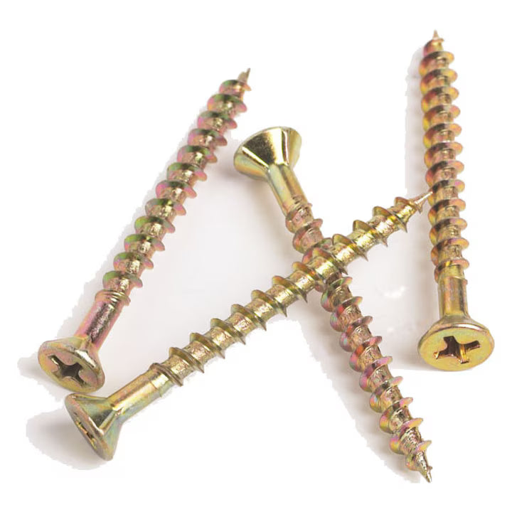 Holsurub galben pentru pal/lemn cap inecat 6x40mm cu cap PZ, 400 buc/cutie